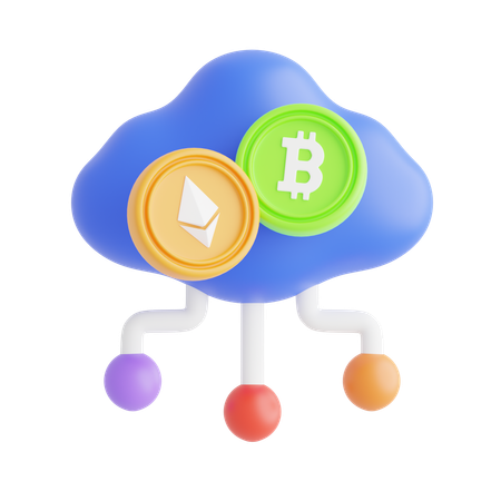 Nuvem criptografada  3D Icon