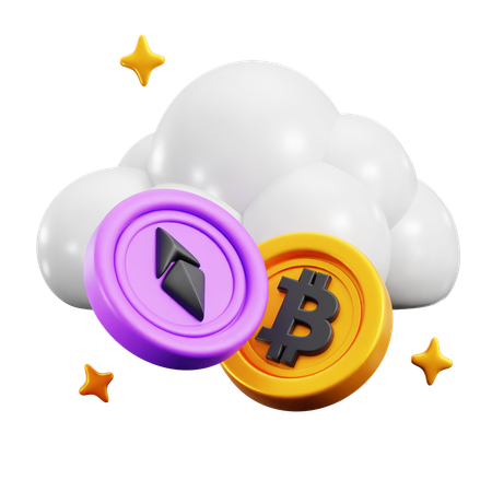 Nuvem criptografada  3D Icon