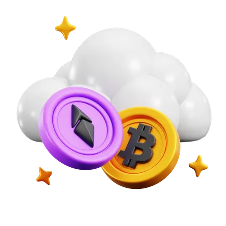 Nuvem criptografada  3D Icon