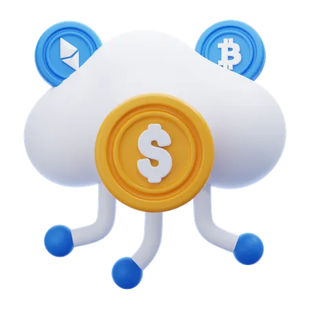 Nuvem criptografada  3D Icon