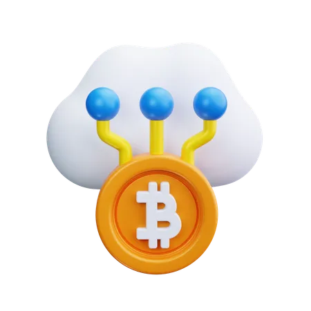 Nuvem criptografada  3D Icon