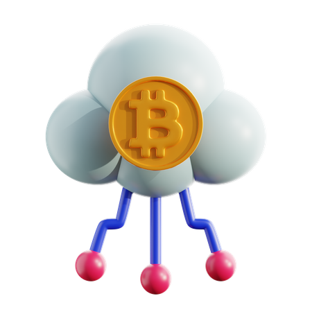 Nuvem criptografada  3D Icon