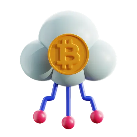 Nuvem criptografada  3D Icon