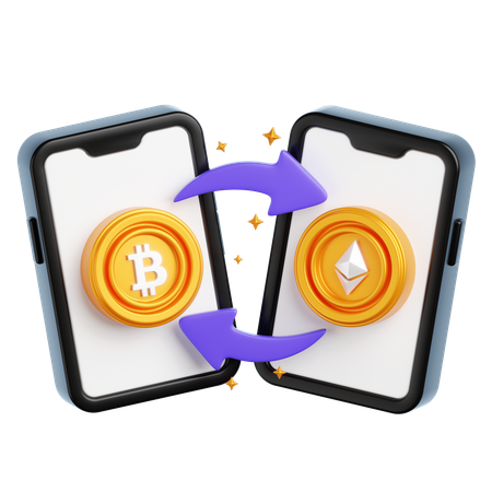 Troca de criptografia  3D Icon