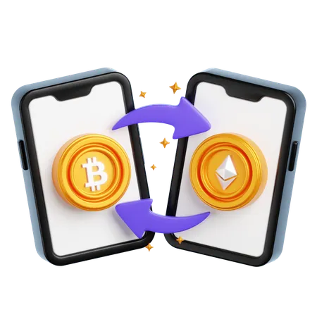 Troca de criptografia  3D Icon