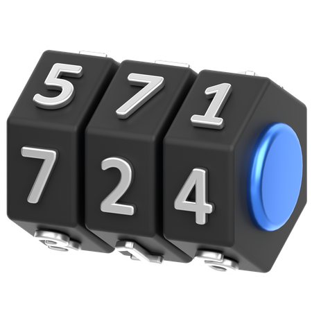 Criptografar número  3D Icon