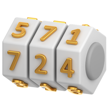 Criptografar número  3D Icon