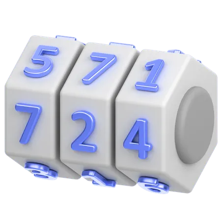 Criptografar número  3D Icon