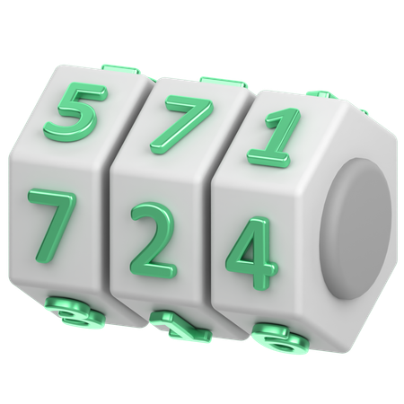 Criptografar número  3D Icon