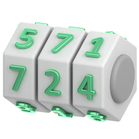 Criptografar número  3D Icon