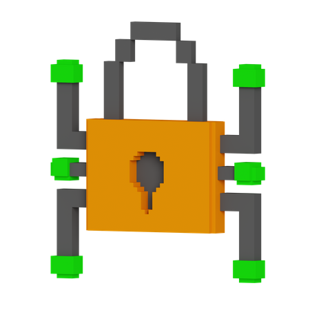 Criptografia  3D Icon