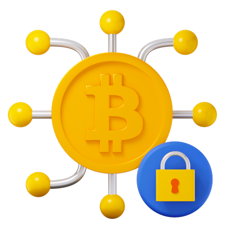 Criptografia bitcoin  3D Icon