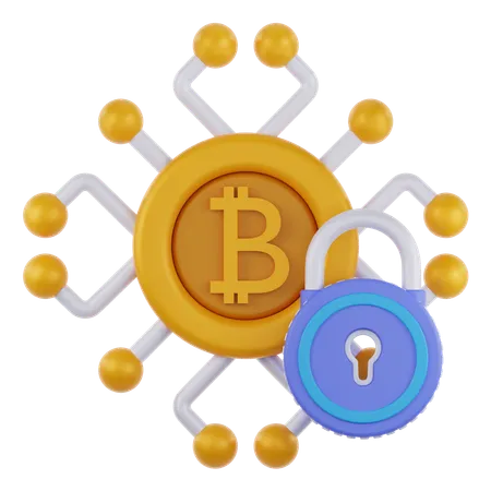 Criptografia bitcoin  3D Icon