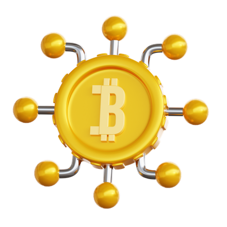 Criptografia bitcoin  3D Icon