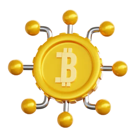 Criptografia bitcoin  3D Icon