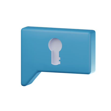 Criptografia de bate-papo  3D Icon