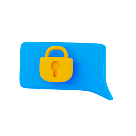 Criptografia de bate-papo  3D Icon