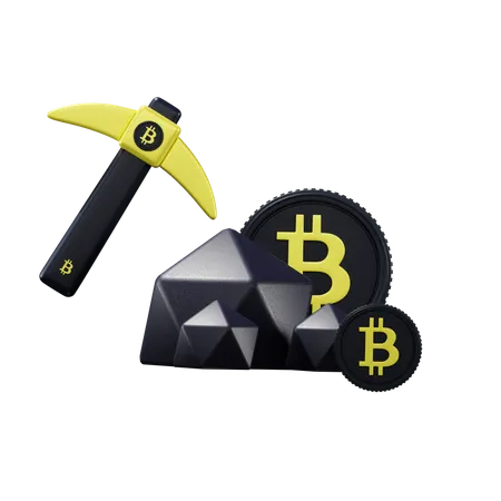 Criptomineração  3D Icon