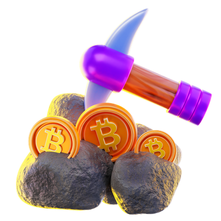 Minería criptográfica  3D Icon