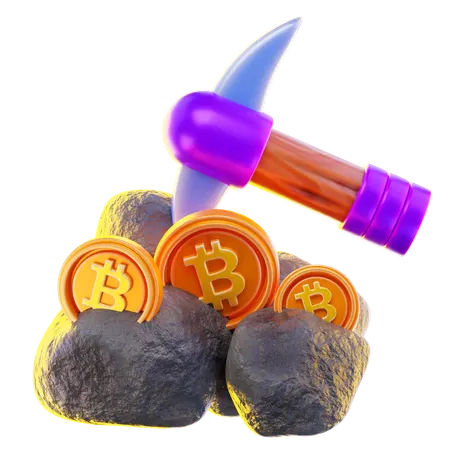 Minería criptográfica  3D Icon