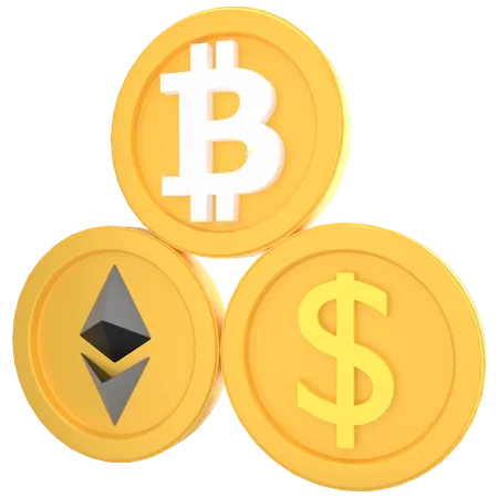 Criptomoeda  3D Icon