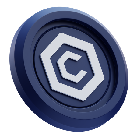 Criptomoeda Cronos  3D Icon