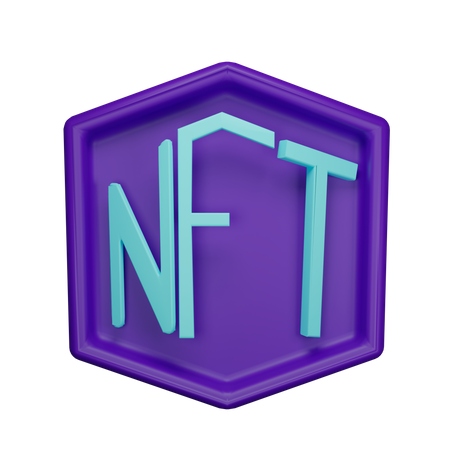 Criptomoeda NFT  3D Illustration