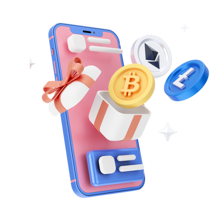 Criptomoeda on-line  3D Icon