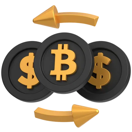 Moedas criptográficas  3D Icon