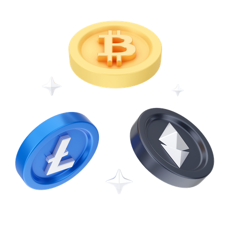 Criptomoedas  3D Icon