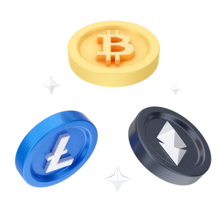 Criptomoedas  3D Icon