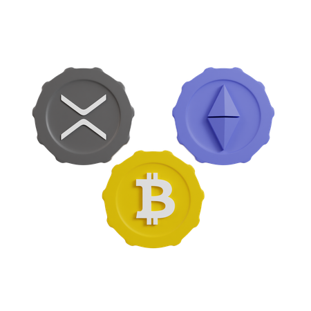 Moneda criptográfica  3D Icon