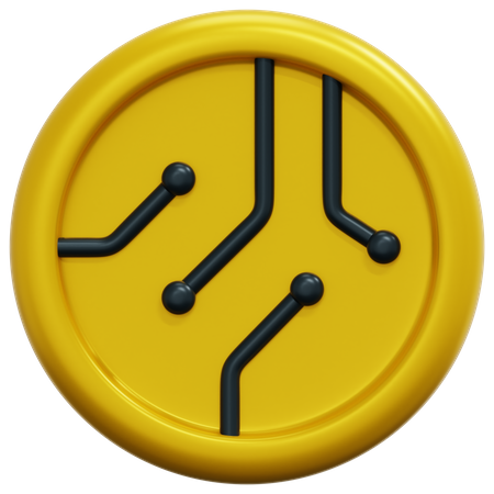 Moneda criptográfica  3D Icon