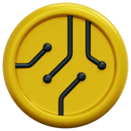 Moneda criptográfica  3D Icon
