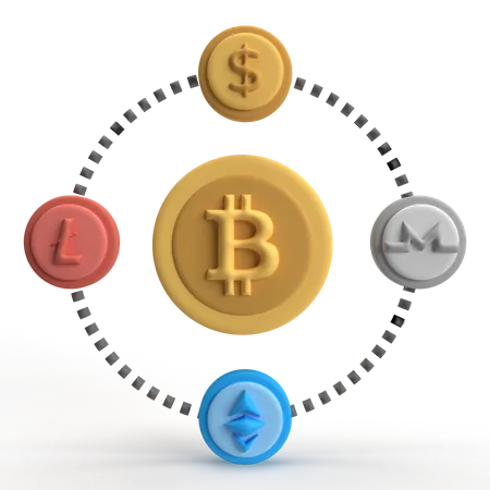 Criptomoneda  3D Icon