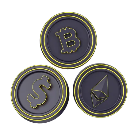 Criptomonedas  3D Icon