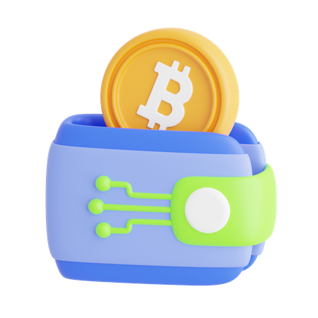 Monedero criptográfico  3D Icon