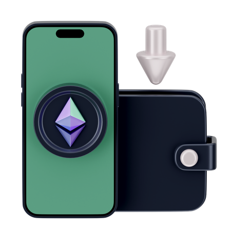 Monedero criptográfico  3D Icon