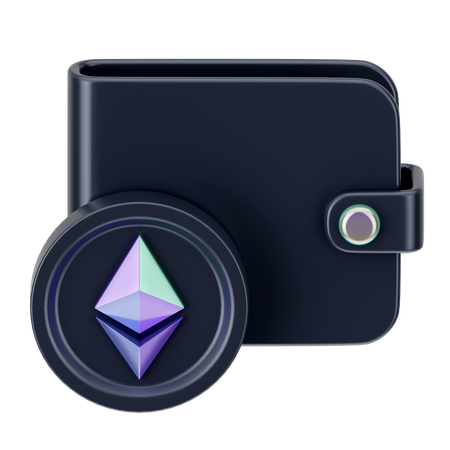 Monedero criptográfico  3D Icon