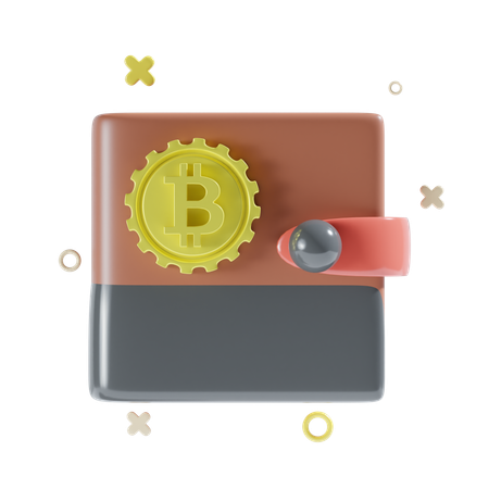 Monedero criptográfico  3D Icon