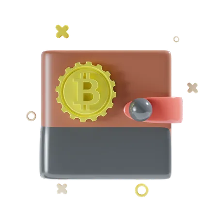 Monedero criptográfico  3D Icon