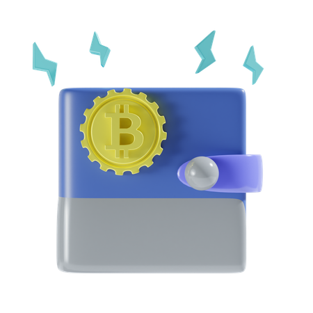 Monedero criptográfico  3D Icon