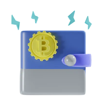 Monedero criptográfico  3D Icon