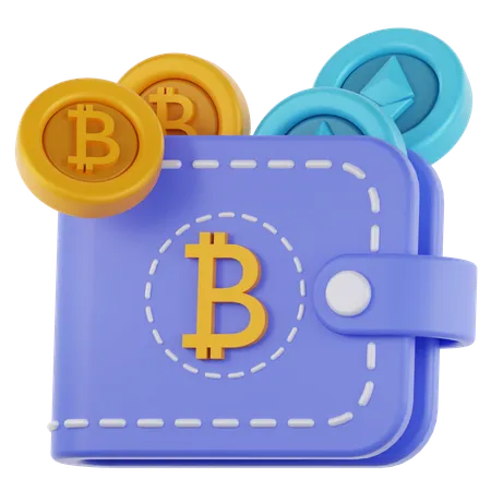 Monedero criptográfico  3D Icon