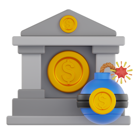 Crise bancaire  3D Icon