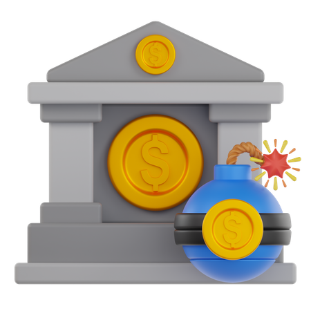 Crise bancária  3D Icon