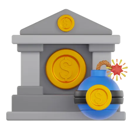 Crise bancária  3D Icon