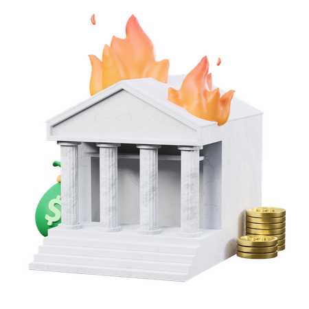 Crise bancária  3D Icon