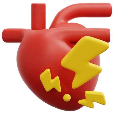 Crise cardiaque  3D Icon