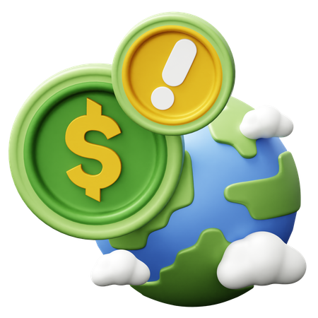 Crise da economia global  3D Icon